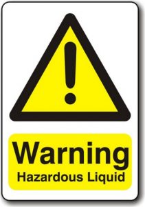 Hazardous Liquid sign
