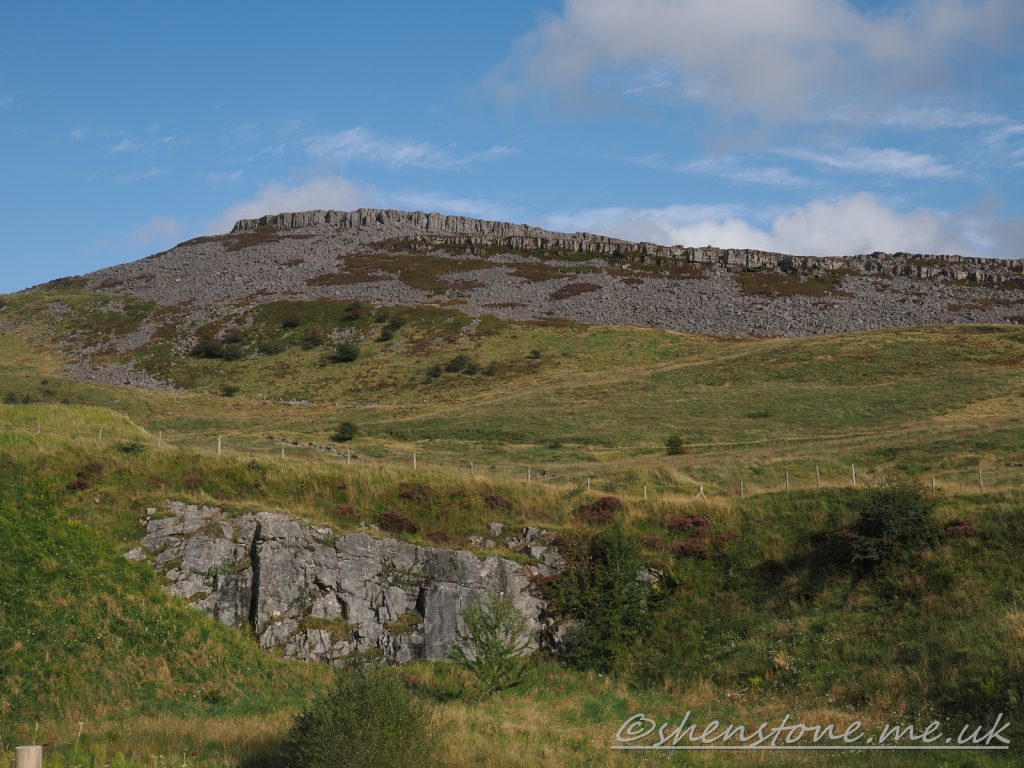 Cwm Dwr Quarry and the Twrch Sandstone ridge beyond